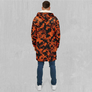 Savage Orange Camo Zip Up Cloak (White Fur)