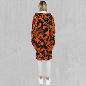 Savage Orange Camo Zip Up Cloak (White Fur)
