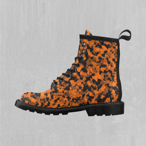 Savage Orange Camo Women's Lace Up Boots