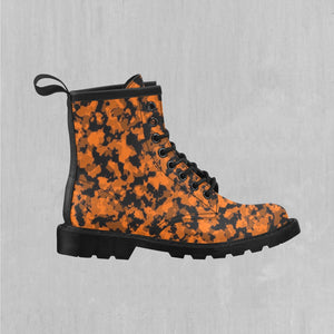Savage Orange Camo Women's Lace Up Boots