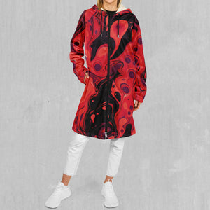 Scarlet Fusion Zip Up Cloak (White Fur)