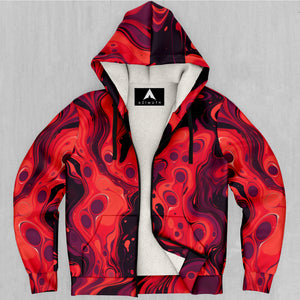 Scarlet Fusion Sherpa Hoodie