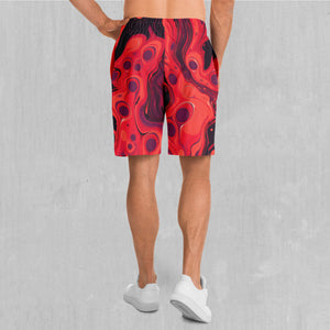 Scarlet Fusion Shorts - Festival Clothing, Rave Outfits, EDM Gear