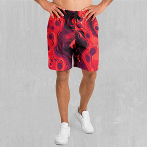Scarlet Fusion Shorts - Festival Clothing, Rave Outfits, EDM Gear