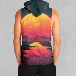 Cyber Skyline Sleeveless Hoodie