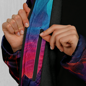 Spectral Heights Zip Up Cloak (Black Fur)