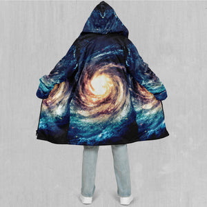 Spiral Galaxy Zip Up Cloak (Black Fur)