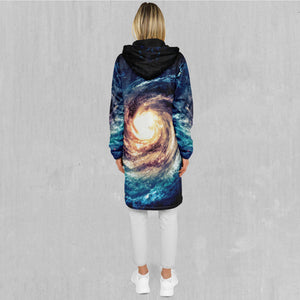 Spiral Galaxy Zip Up Cloak (Black Fur)