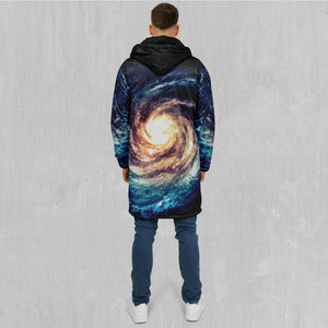 Spiral Galaxy Zip Up Cloak (Black Fur)