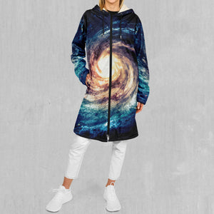 Spiral Galaxy Zip Up Cloak (White Fur)