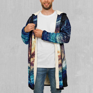 Spiral Galaxy Zip Up Cloak (White Fur)