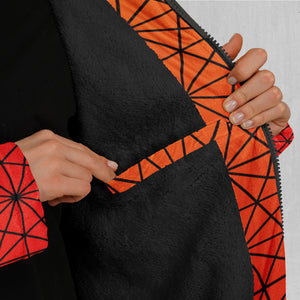 Star Net (Pyro) Zip Up Cloak (Black Fur)