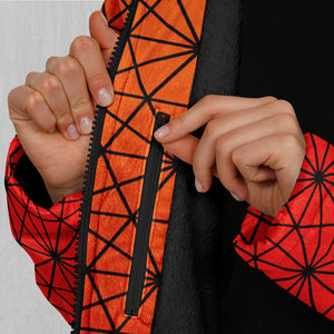 Star Net (Pyro) Zip Up Cloak (Black Fur)