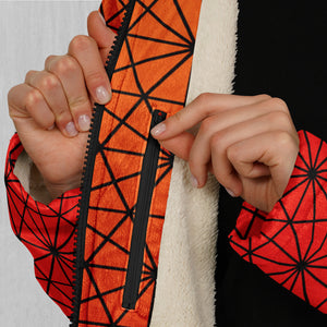 Star Net (Pyro) Zip Up Cloak (White Fur)