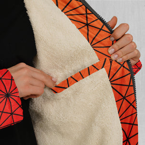 Star Net (Pyro) Zip Up Cloak (White Fur)