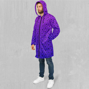 Star Net (Ultraviolet) Zip Up Cloak (White Fur)