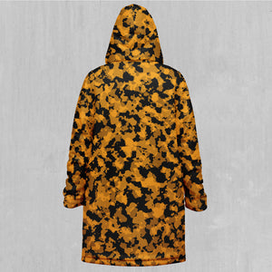 Stinger Yellow Camo Zip Up Cloak (White Fur)