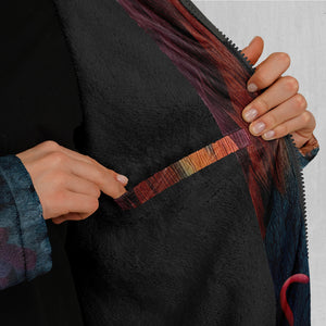 Surreal Summit Zip Up Cloak (Black Fur)