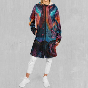 Surreal Summit Zip Up Cloak (White Fur)