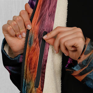 Surreal Summit Zip Up Cloak (White Fur)