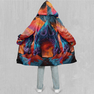 The Portal Between Zip Up Cloak (Black Fur)