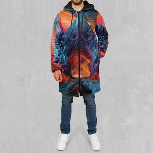 The Portal Between Zip Up Cloak (Black Fur)