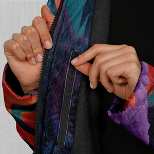 The Portal Between Zip Up Cloak (Black Fur)