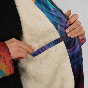 The Portal Between Zip Up Cloak (White Fur)