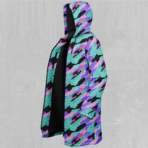 Vapor Camo Zip Up Cloak (Black Fur)