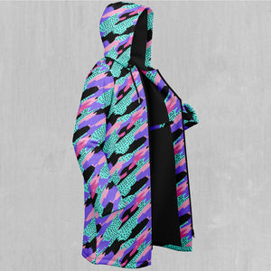 Vapor Camo Zip Up Cloak (Black Fur)