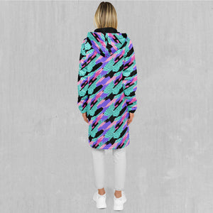 Vapor Camo Zip Up Cloak (Black Fur)