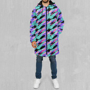 Vapor Camo Zip Up Cloak (Black Fur)