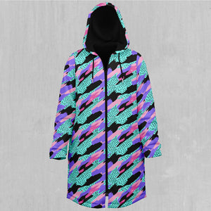Vapor Camo Zip Up Cloak (Black Fur)