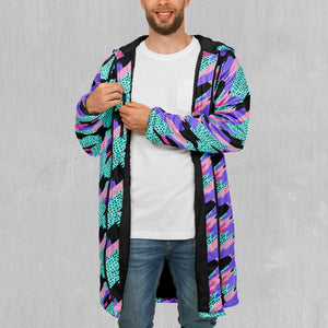 Vapor Camo Zip Up Cloak (Black Fur)