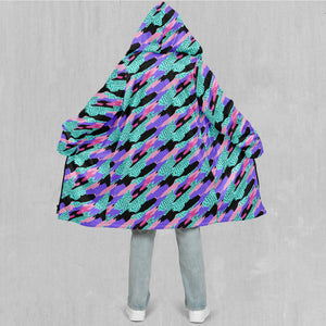 Vapor Camo Zip Up Cloak (Black Fur)