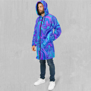 Vapor Drip Zip Up Cloak (Black Fur)