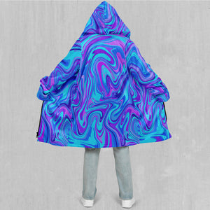 Vapor Drip Zip Up Cloak (Black Fur)