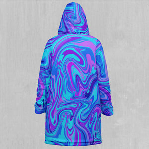 Vapor Drip Zip Up Cloak (Black Fur)