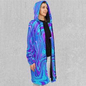 Vapor Drip Zip Up Cloak (Black Fur)