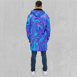 Vapor Drip Zip Up Cloak (Black Fur)