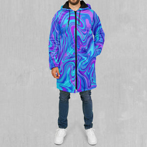 Vapor Drip Zip Up Cloak (Black Fur)