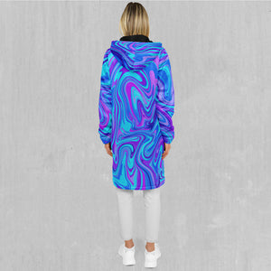 Vapor Drip Zip Up Cloak (Black Fur)