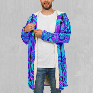 Vapor Drip Zip Up Cloak (White Fur)