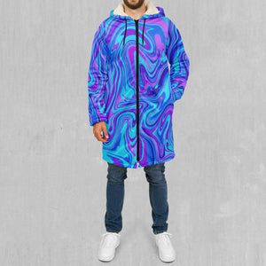 Vapor Drip Zip Up Cloak (White Fur)