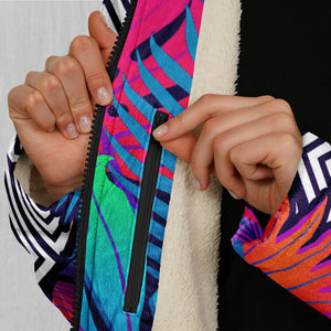 Vault Tropic Zip Up Cloak (White Fur)