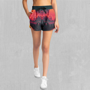 Cyber Skyline Women's Shorts