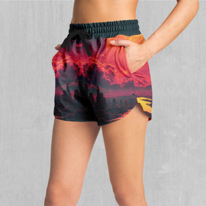 Cyber Skyline Women's Shorts
