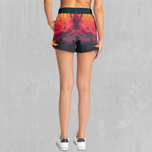 Cyber Skyline Women's Shorts