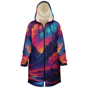 Spectral Heights Zip Up Cloak (White Fur)