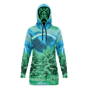 The Minty Wonderland Hoodie Dress